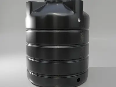 water tank 1000L Low-poly 3D model