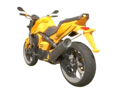 Heavy Bike 3D Model Low-poly 3D model