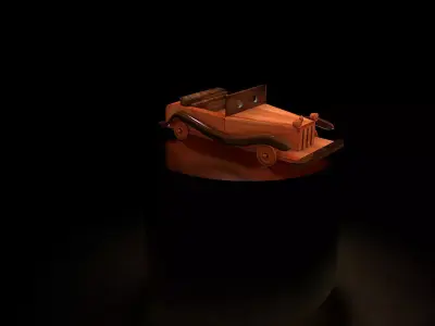 WOODEN CAR 3D model buy