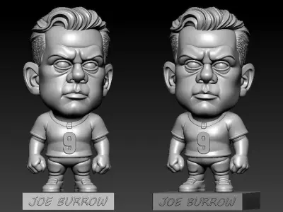 Joe Burrow - NFL - bobblehead - funny caricature - 3d print 3D print model