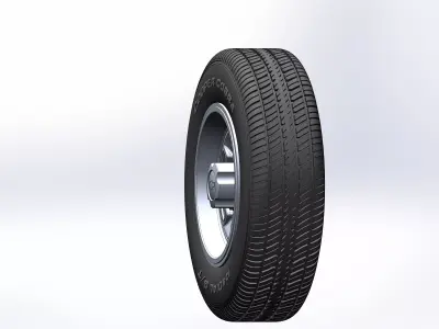 Wheels for scale model of Chevy Nova 75 14inch 3D print model