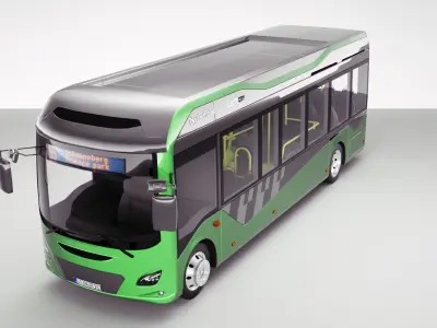 Generic BUS EV v29 Low-poly 3D model