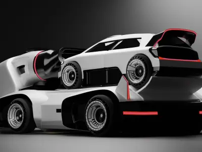 Sci-Fi Truck Tesla 3D model