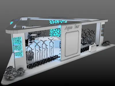 Booth Exhibition Stand a386  3D model