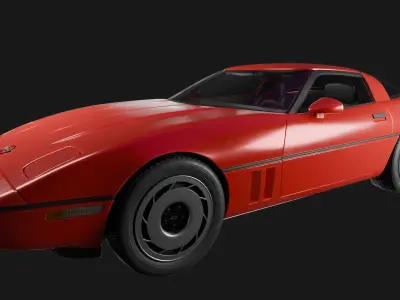 1984 C4 Chevrolet Corvette 3D model