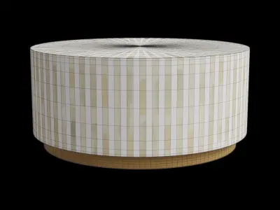 Light Beige Bohemian Coffee Table Low-poly 3D model