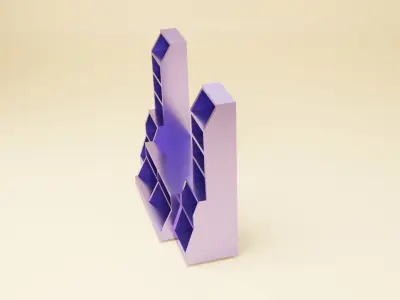 MODERN TV RACK Low-poly 3D model