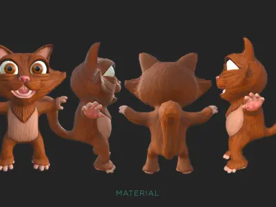 Furry Pet Low-poly 3D model