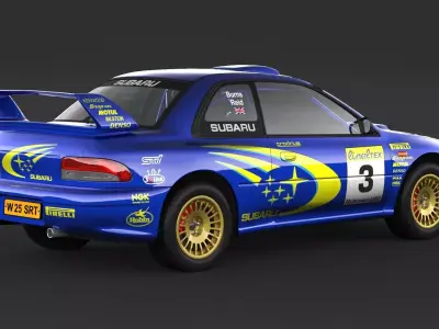Subaru Impreza 22b STI Rally Car 3D model