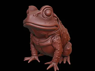 Toad Animal Sculpture 3D print model