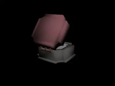 Rectangular Wooden Jewelry Ring Box 3D print model