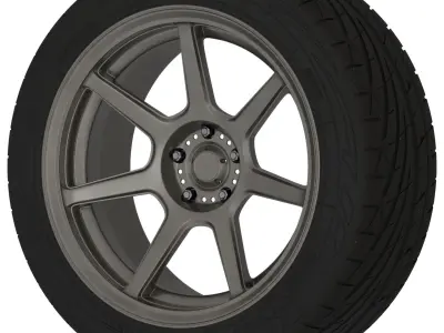 Konig Ultraform Aftermarket Wheel Low-poly 3D model