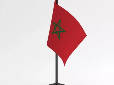 Table Flag Morocco 3D model