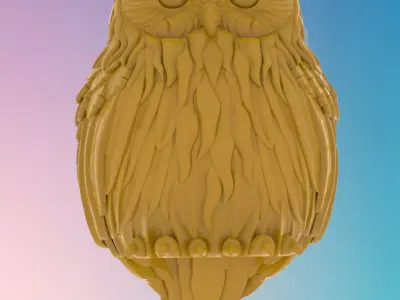 Owl 6 3D MODEL STL FILE FOR CNC ROUTER LASER  3D print model