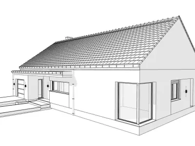 modern standard house model for render and game 3D model
