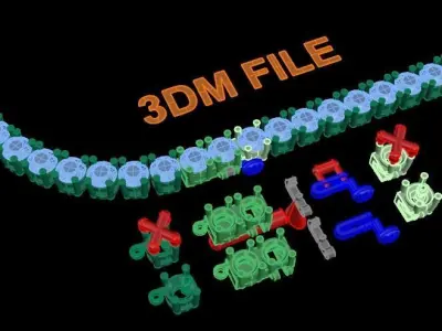 Diamond Tennis Necklace 4mm 3D print model