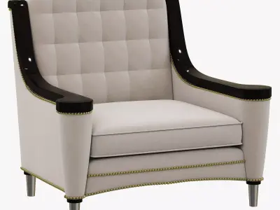 Francesco Molon ARMCHAIR WITH CARVING P521 3D model