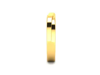 Solitaire Engagement Wedding Ring 3D print model
