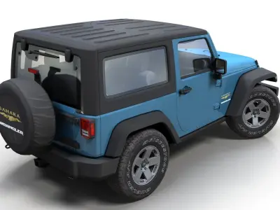 Jeep Wrangler Low-poly 3D model
