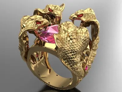 cobra snake holder ring  3D print model