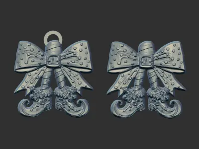 christmas tree shoe decor  3D print model