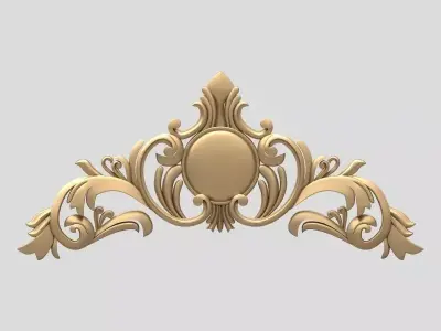 Carving ornate gold ornament 3D model