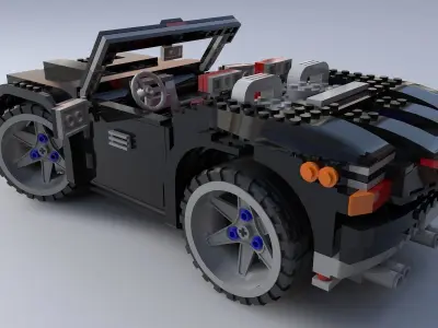 Lego car racing 3D model