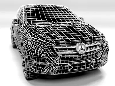 MERCEDES GLE COUPE 2016 LOWPOLY Low-poly 3D model