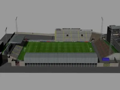 Dalymount Park Stadium Bohemians FC Low-poly 3D model