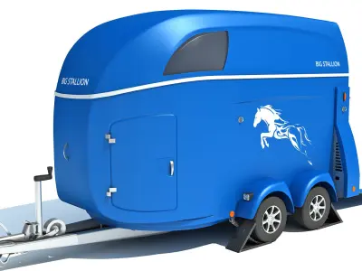Horse Transport Trailer 3D model
