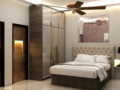 Spacious 3BHK Interior Design and Decoration 3D model