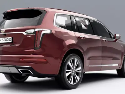 Cadillac XT6 Luxury 2023 Low-poly 3D model
