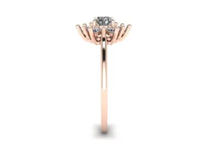 Jewelry Diamond Ring 3D print model 24