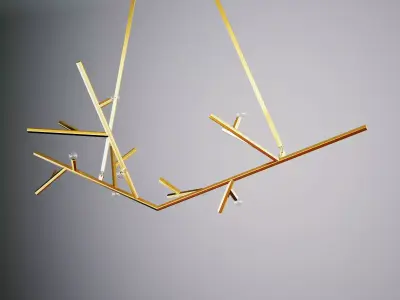 Linden branch pendant light 3D model