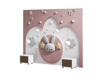 Kids wall panell 8 3D model