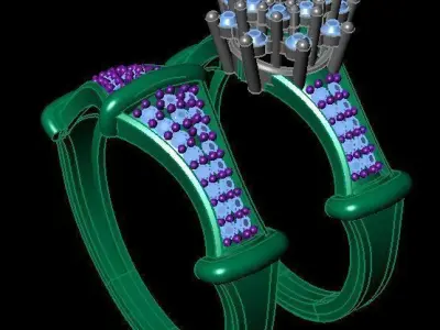 Fashion Twin Ring 3D print model