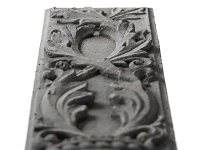 Classical relief stone carving decoration  3D model