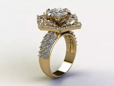 women ring 2020 with cad file design new design R72 3D model