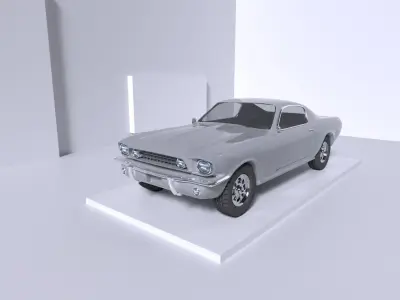 MUSTANG GT 1967 3D MODELING Low-poly 3D model