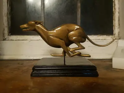 Running Whippet statue 3D print model
