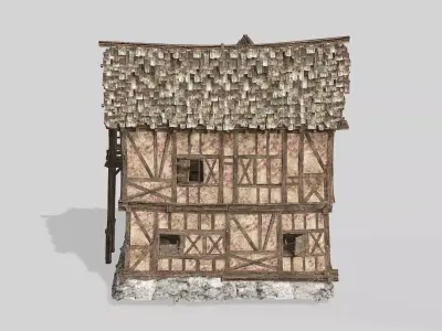 Thatch Hut House 05 For Games and Films 3D Model Low-poly 3D model