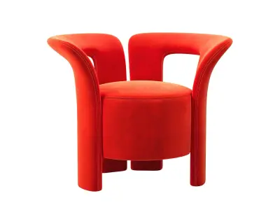 Floral Style Armchair 3D model