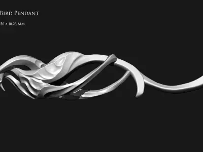Slender Bird Pendant 3D print model