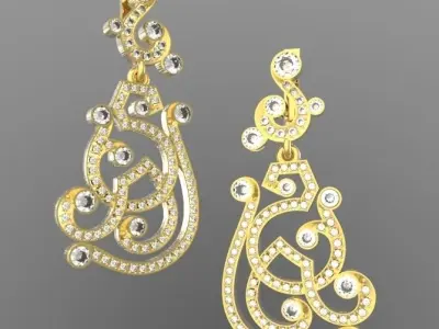 Patten earring 3D print model