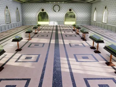 Solar Energy Construction Tables Diorama Pack 3D model