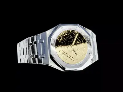 Designer Watch Low-poly 3D model