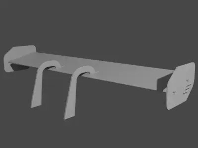 Swan Neck Wing Low-poly 3D model