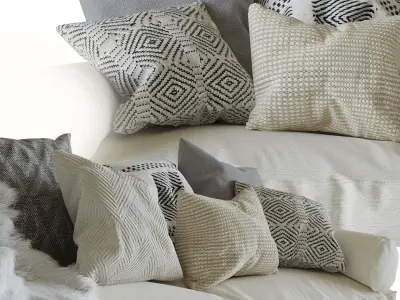 Decorative soft corner on the windowsill 3 3D model