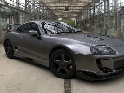 Toyota Supra mk4 v3 Low-poly 3D model