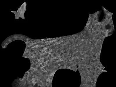 very very cat mammal 3D model